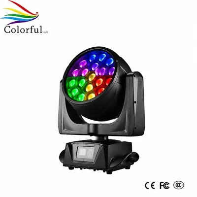 Su geçirmez 19PCS 40W RGBW Bee Eyes Zoom Hareketli Kafa Işığı